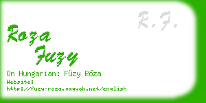 roza fuzy business card