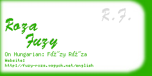 roza fuzy business card